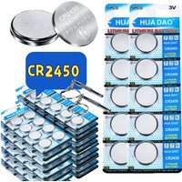 Hot CR2450 3V Button Cell Batteries Lithium Battery DL2450 BR2450 LM2450 KCR5029 For Toy Car Key Remote Control Watch LED Light