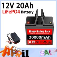 Lifepo4 battery 12V 20Ah LiFePo4 Battery Pack Lithium Iron Phosphate Batteries Built-in BMS For Solar Boat No Tax