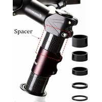 AliExpress NONE 5pc Mountain Bike Spacer Carbon Fiber Front Fork Tube Spacer 28.6mm Bike Stem Part 3/5/10/15/20mm Washer Kit Bicycle Accessories