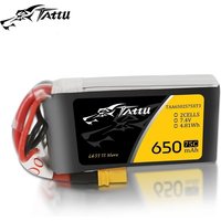 NEW TATTU 2S 7.4V Lipo Battery 650mAh 75C For RC Helicopter Quadcopter FPV Racing Drone Parts 7.4V Battery