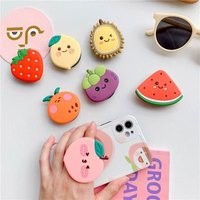 Cute Phone Socket Universal Fruit Avocado Mobile Phone Stretch Bracket Cartoon Phone Stand Finger Holder For iPhone