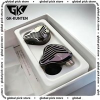 GK KUNTEN Dynamic Drive Headphones Eeadphones 2PIN KZ Zenith ED HIFI Heavy Bass Earbuds Sports Metal Headphones Detachable Gift