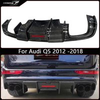 For Audi Q5 2012 -2018 Carbon Fibre Back lip Car Rear Bumper Diffuser Rear Splitter Spoiler Upgrade Car accessories body kit
