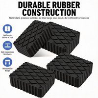 2Pcs HD Rubber Car Jack Pads Shock Absorbing Non-Slip Lift Blocks for Car Jack Lifting Equipment Elastic Auto Repair Accessories