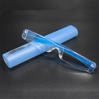 Herren-Lesebrille, ultraleichter Stifthalter, Lesebrille mit Box, mehrfarbig, einteilige Presbyopie-Brille aus Kunststoff +1,0 bis +4