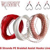 Warknife PE 20M/Lot 8 Braided Assist Line for Saltwater Fishing Jigging Hook Trolling Lure Tied Cord Diving Spear Fishing Rope