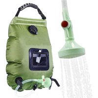 Solar Shower Bag 20L Outdoor Solar Heating Premium Camping Shower Bag Hot Water Temperature 45°C with Removable Hose Shower Head