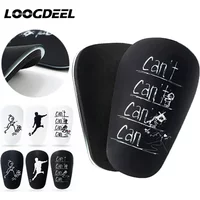 Loogdeel 1 Pair Soccer Shin Pad Football Training Leg Guard Board Mini Shinguards Anti Slip Men Women Kids Protective Equipment