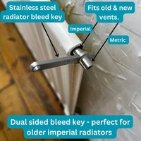 Stainless Steel Radiator Key Metal Construction Efficient Heating Radiator Bleed Key 5Mm Hole Core Essential Tool