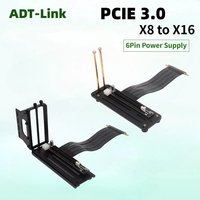 PCIE X8 to X16 Mining Extension Cable PCI-e 3.0 8x 16x Adapter Riser Server RTX 3060 Multi-Cards ETH Miner Stable Large 6P Power