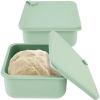 2Pcs Pizza Dough Proofing Box Baking Tool Food Box Heat Resistant Silicone Dough Boxes Fermentation Box for Fridge Bakery Making