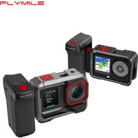 Flymile Camera Grip with Bluetooth Shutter Button for DJI Action 6/5 Pro/Insta360 Ace Pro Camera Photography Accessories