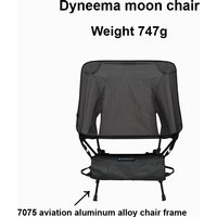 Valleystone Dyneema Moon Chair 747g Lightweight Folding Chair 7075 Aluminum Alloy Frame Outdoor Camping Heavy-Duty UHMWPE Seat