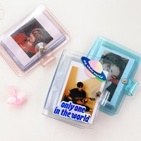 Cute Mini Holds 32 Photos Instax Album Jelly Color Photo Album for 2.5x3.5 Inch Mini Fuji Instax & Name Card Mini Photo Album