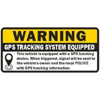 10Pcs GPS Tracking Alarm Sticker Reflective Bicycle Warning Sticker Anti-Theft Decal for Motorcycle Scooter Car Warning