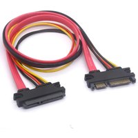 SATA 3.0 22 pin SATA Extension Cable 7+15 Sata Male to Female Data and Power Extension