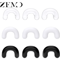 ZEMO 1 PC Acrylic Septum Rings Men Women U-Shape Pincher Tapers Nose Ring 3 Colors Stretching Kit Nostril Piercing Retainers 7MM