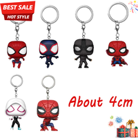 Spider-Man Keychain Peter Parker Mysterio GWEN Deadpool Venom Vinyl Action Figures Toys