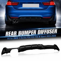 HECKDIFFUSOR FÜR BMW 4ER-SERIE F32 F33 F36 M SPORT GLÄNZEND SCHWARZ 2013-2020