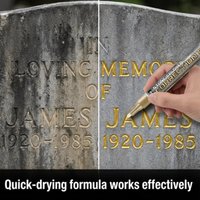 Golden Tombstone Marker Weatherproof And Quick-Drying Oil Can Easily Repair Faded Inscriptions On Tombstones Granite And Marble