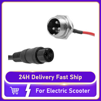 3-Pin Battery Charger Connector Round 3-hole Charger Connector in-Line Connector for Electric Scooter Charging Cable Parts