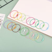 10pcs Random Length 15cm Steel Cord Binder Loop Steel Cord Key Ring Cord Luggage Tag Loop Wire Key Chain