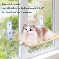 Cat Window Hammock Suction Cup Hanging Bed Foldable Cat Perch Sunny Rest Seat Indoor Pet Cat Bed Durable Cat Climber Lounge