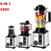 220V- 3L 6 in 1 Blender Stainless Steel Large Capacity Cut Vegetables and Shreds Icebreaker Salad Grinder Meat Grinder Juicer image 4
