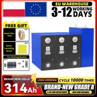 Neue 314Ah Lifepo4-Batterie, 10000 Zyklen, Lithium-Eisenphosphat-Zelle, große Kapazität 320Ah-330Ah mit 3 Zubehörartikeln als Geschenk für Camping, Wohnmobil, Boot, Golfwagen.