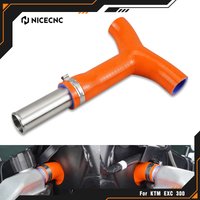 NICECNC For KTM EXC 300 EXCF 350 XCW 500 2020-2023 For Husqvarna TE300 TE300i GasGas EC300 193MM Frame T-Piece Radiator Hose Kit