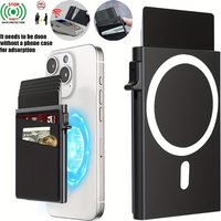 Simple Wallet Card Cover Aluminum Alloy Side Card Push Bag Automatic Large-Capacity Anti-Theft Brush Metal Box Wallet Card Clip