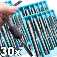M3/M4/M5/M6/M8 Carbon Steel T-Tap Wrench Set Hand Taps Easy Use Grips Threading Machine Screw Thread Plug Tap Drill Tools