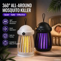 Mosquito Killer 2-in-1 UV Lamp Mosquito Killer Night Light USB Rechargeable Electric Bug Catcher Outdoor Mosquito Killer