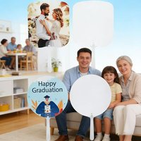 Personalized Customized Advertising Fan, Family Commemorative Decoration, Promotional Gift, Double-Sided Colored Plastic Fan