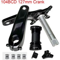 AliExpress GANOPPER 127mm 104BCD Children's Bike Crankset Kid's Bicycle Hollow Integrated MTB Crank Arm Wide Narrow Tooth 30/32/34/36/38T Chainwheel