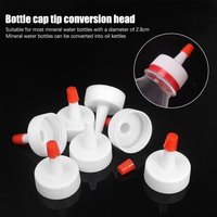 10pcs 28mm Bottle Cap Tip Conversion Head Red Plastic Squeeze Bottles Replacement Caps Leak Proof Universal