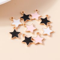 10pcs 13x13mm Enamel Stars Pendants Jewelry for Charms DIY Making Bracelets Crafting Earrings Necklaces Beads Accessories