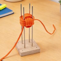 DIY Wooden Monkey Fist Jig Base Knotters Craft tools Supplies Monkey Fist Rope Tie With Pins For Ropes Keychain Backpack Decor