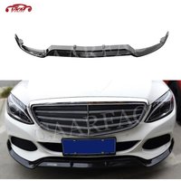Carbon Fiber Car Accessories Front Bumper Lip Chin Spoiler for Mercedes Benz C Class W205 Standard 2014-2019 ABS