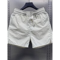 Summer Thin Ice Silk Quick Dry Casual Shorts Loose Big Boxer Shorts 2024 Trendy Brand Three-quarter Length Pure Color Beach P...