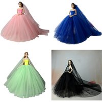 Doll Tulle Luxury Dresses Formal Wear Tutu Dress For 29CM Princess 1/6 Doll Bridal Candy Color Wedding Dresses Clothing
