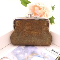 Cute Iron Mouth Clip Coin Purse Floral Change Money Organizers Wallet Women