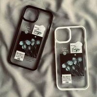 Fashionable Rose Phone Case For iPhone 17 Air 16 15 14 11 12 13 Pro Max 17 16 Pro 16 15 Plus XR Artistic Rose Transparent Cover