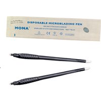 10pcs/Box 14F 0.18mm Slant Shape Microblading Disposable Pen Microblades Tattoo Hand Tools For Semi Permanent Makeup Eyebrow