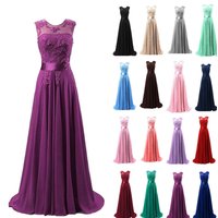 A Line Chiffon Elegant Off Shoulder Boat Neck Cheap Beading Applique Bridesmaid Dresses Wedding Party Evening Prom Lace Up Back
