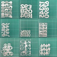 2025 New 0-9 Number Figure Metal Cutting Dies for DIY Scrapbook French Letter Word Knife Mould Blade Punch Stencil Card Making