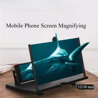 1pc 12/10 Inch 3D HD Mobile Phone Screen Magnifier, Foldable Stand with Phone Holder, Video Amplifier for Movies, Reading