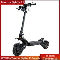 Teverun Fighter 11+ With GPS Installed Smart BMS Connect APP 60V 35Ah Dual Motor Top Speed 85km/h New Center 4inch Display
