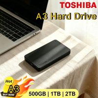Toshiba A3 2.5 Inch Portable External Hard Drive USB 3.0 Black Large Capacity Storage Disk For Laptop Desktop PC Data Backup