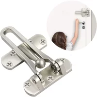 Durable Stainless Steel Anti-Theft Door Safety Chain Bolt Bar Lock for Bedroom Kids Room Home Hotel - Insurance Door Buckle